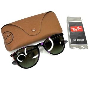 RAY-BAN Erika NEW Sunglasses RARE Purple Reflect RB 4171 NEW With Case And Cloth